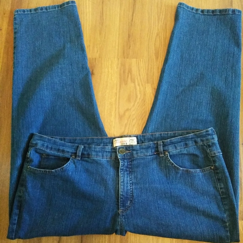 Just My Size, 24W, stretch, straight jeans.